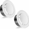 Home Improvement HG Power | Hg Power 6 Inch Round Vent Cover, 2-Pack Abs Adjustable Soffit Vent, Round Ceiling Diffuser For Living Room, Closet, Bathroom, Kitchen, Garage Ventilation Use, Opening Size 5.66\"