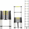 Home Improvement Miscoos | Miscoos Telescoping Ladder, 12.5Ft Aluminum Telescopic Extension Ladder With Non-Slip Feet, Multi-Purpose Collapsible Ladder For Rv Or Outdoor Work,330Lbs Capacity