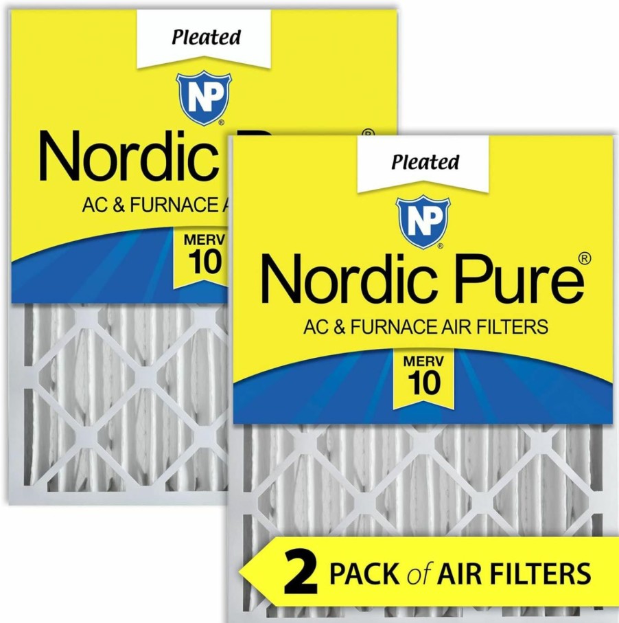 Home Improvement Nordic Pure | Nordic Pure 20X25X4 (19_1/2 X 24_1/2 X 3_5/8) Pleated Merv 10 Air Filters 2 Pack