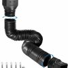 Home Improvement plusgutter | Plusgutter Black 1-Pack Rain Gutter Downspout Extensions Flexible, Drain Downspout Extender,Down Spout Drain Extender, Gutter Connector Rainwater Drainage,Extendable From 21 To 60 Inches.