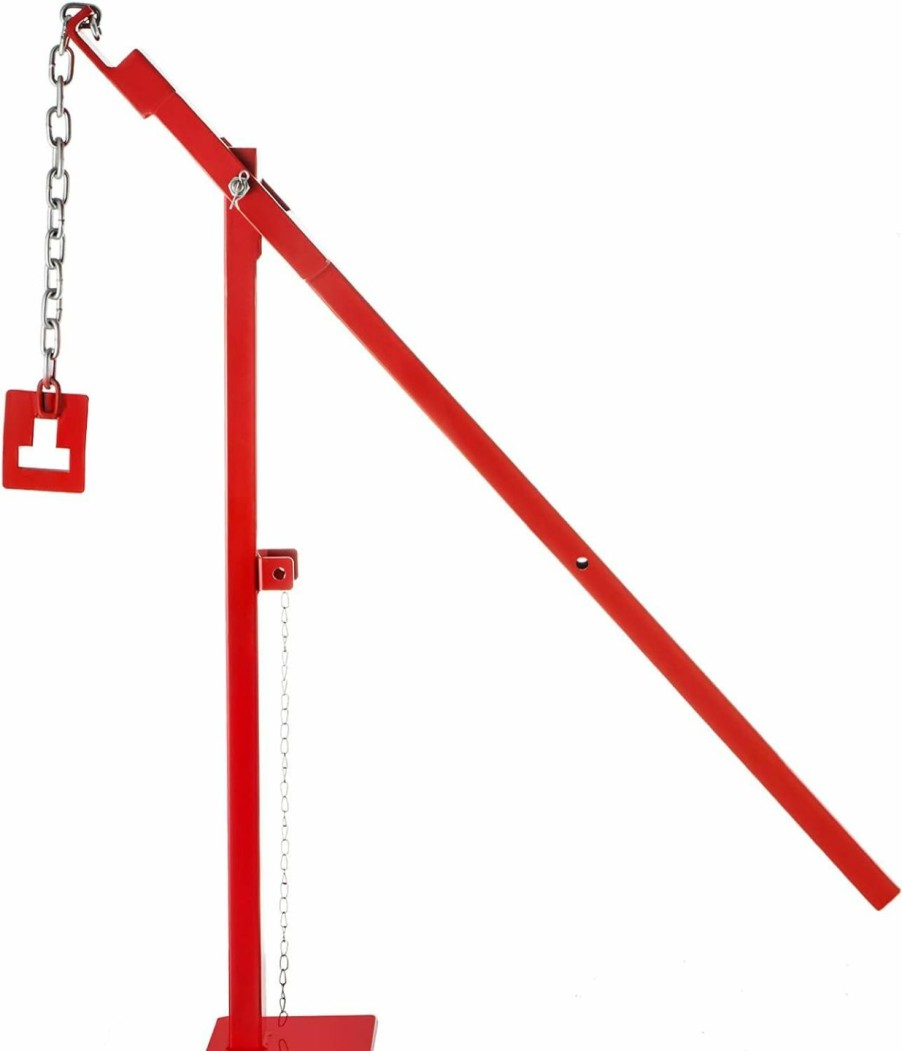 Home Improvement VEVOR | Vevor Remover, 15 3/4" Long T, 32" Standing Frame Fence Post Set With Lifting Chain Puller, Red