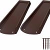 Home Improvement plusgutter | Plusgutter Rain Gutter Downspout Splash Block, Gutter Downspout Extensions For Water Drainage, 24\" Gutter Splash Guards Downspout Extender, Fixable Down Spout Drain Trays With Pe Nails(2 Pack, Brown)