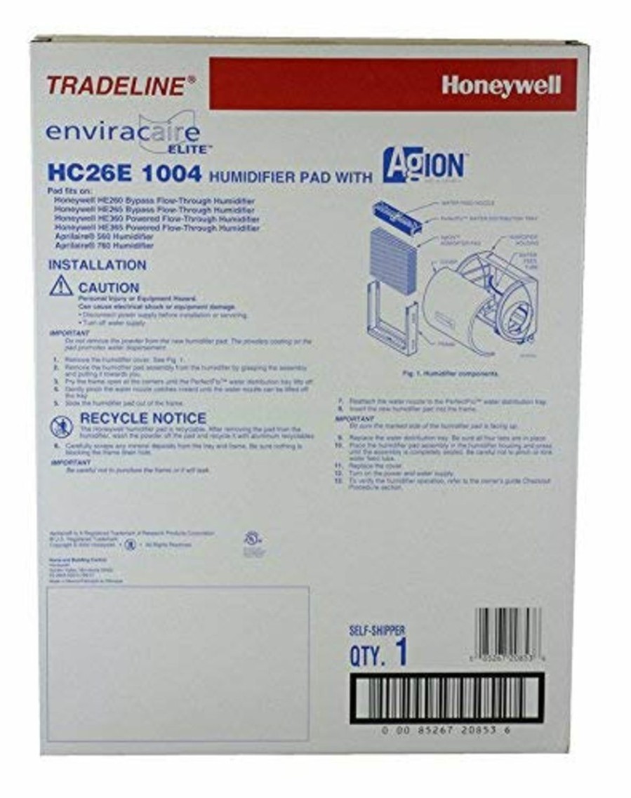 Home Improvement Honeywell | Honeywell Hc26E1004/U Pad With Coating For He200, He250, He260, He265, He300, He360 And He365 Humidifiers