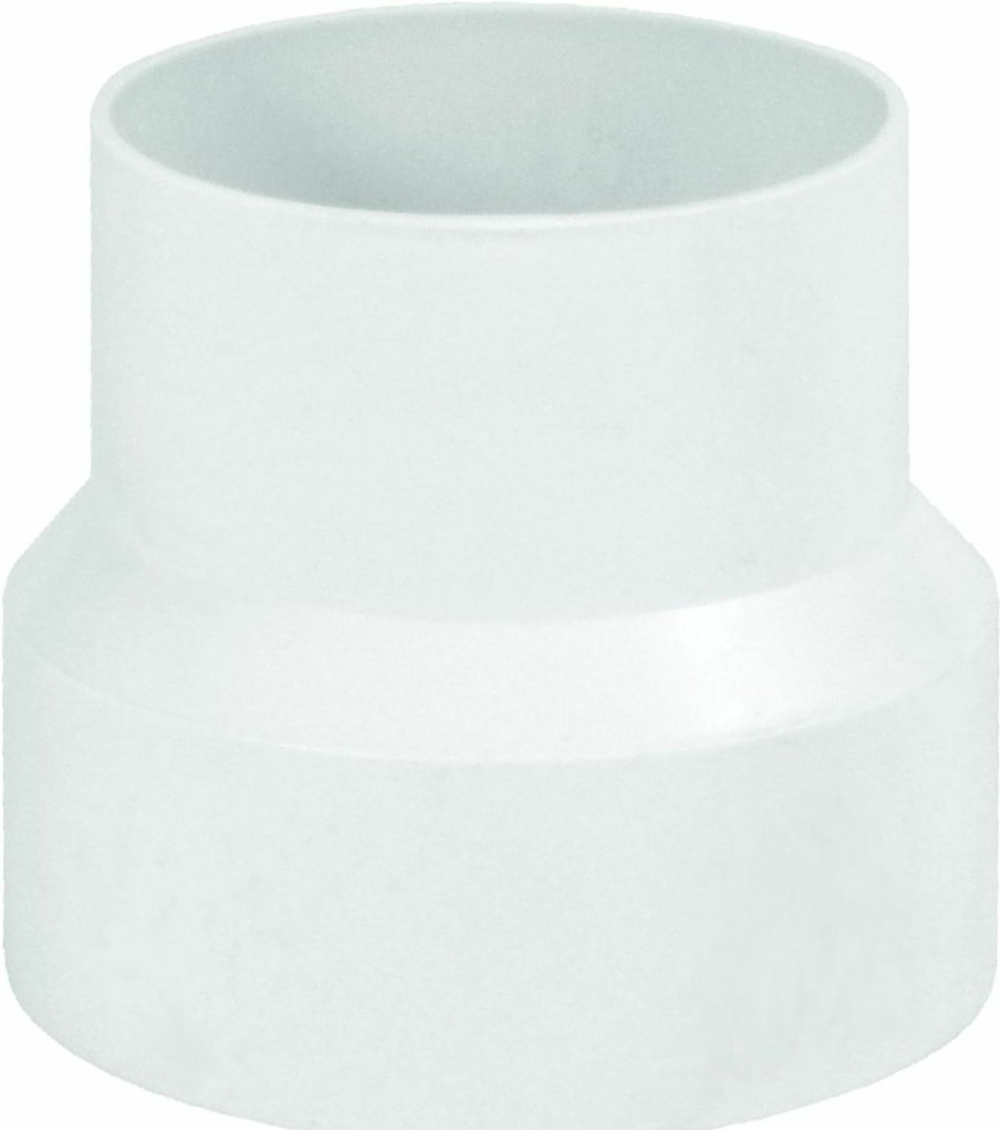 Home Improvement Deflecto | Deflecto Duct Increaser And Reducer, Plastic Inline Adapter, White, 4" To 3" (Irb43)