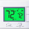 Home Improvement Garystat | Upgraded Multi-Stage Non-Programmable Thermostats For Home 2 Heat/2 Cool, With Temperature & Humidity Monitor And Large Green Lcd