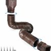 Home Improvement plusgutter | Plusgutter Brown 1-Pack Rain Gutter Downspout Extensions Flexible, Drain Downspout Extender,Down Spout Drain Extender, Gutter Connector Rainwater Drainage,Extendable From 21 To 60 Inches.