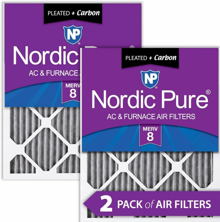 Home Improvement Nordic Pure | Nordic Pure 25X25X1 (24 1/2 X 24 1/2 X 3/4) Pleated Merv 12 Air Filters 6 Pack