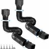 Home Improvement plusgutter | Plusgutter Black-2Pack Rain Gutter Downspout Extensions Flexible, Drain Downspout Extender,Down Spout Drain Extender, Gutter Connector Rainwater Drainage,Extendable From 21 To 68 Inches