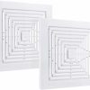 Home Improvement WKZO | Bp46 Bp90 Bathroom Ceiling Fan Grille With Springs Replacement Parts For Square Ceiling Or Wall-Mount Exhaust Fan Fits Models 663 670 671 675 688 689 Ventilation Fan -Plastic Cover White