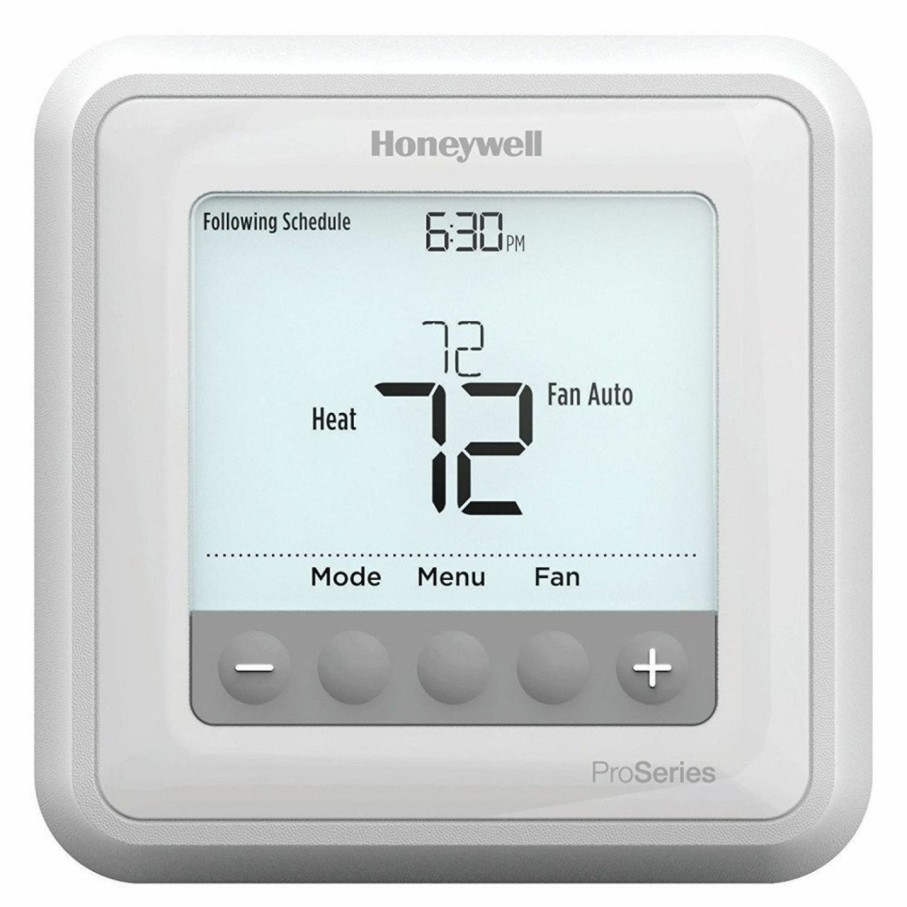 Home Improvement Honeywell | Honeywell Th6210U2001/U T6 Pro Programmable Thermostat, 2 Heat / 1 Cool Heat Pump Or 1 Heat / 1 Cool Conventional