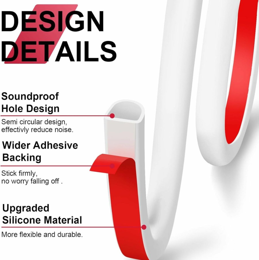 Home Improvement Benory | 【New Upgrade】Silicone Weather Stripping Door Seal, 19.7 Feet Self Adhesive D-Shaped Door Weather Stripping For Door & Window, Seals Large Gap(From 1/8 Inch To 1/4 Inch)