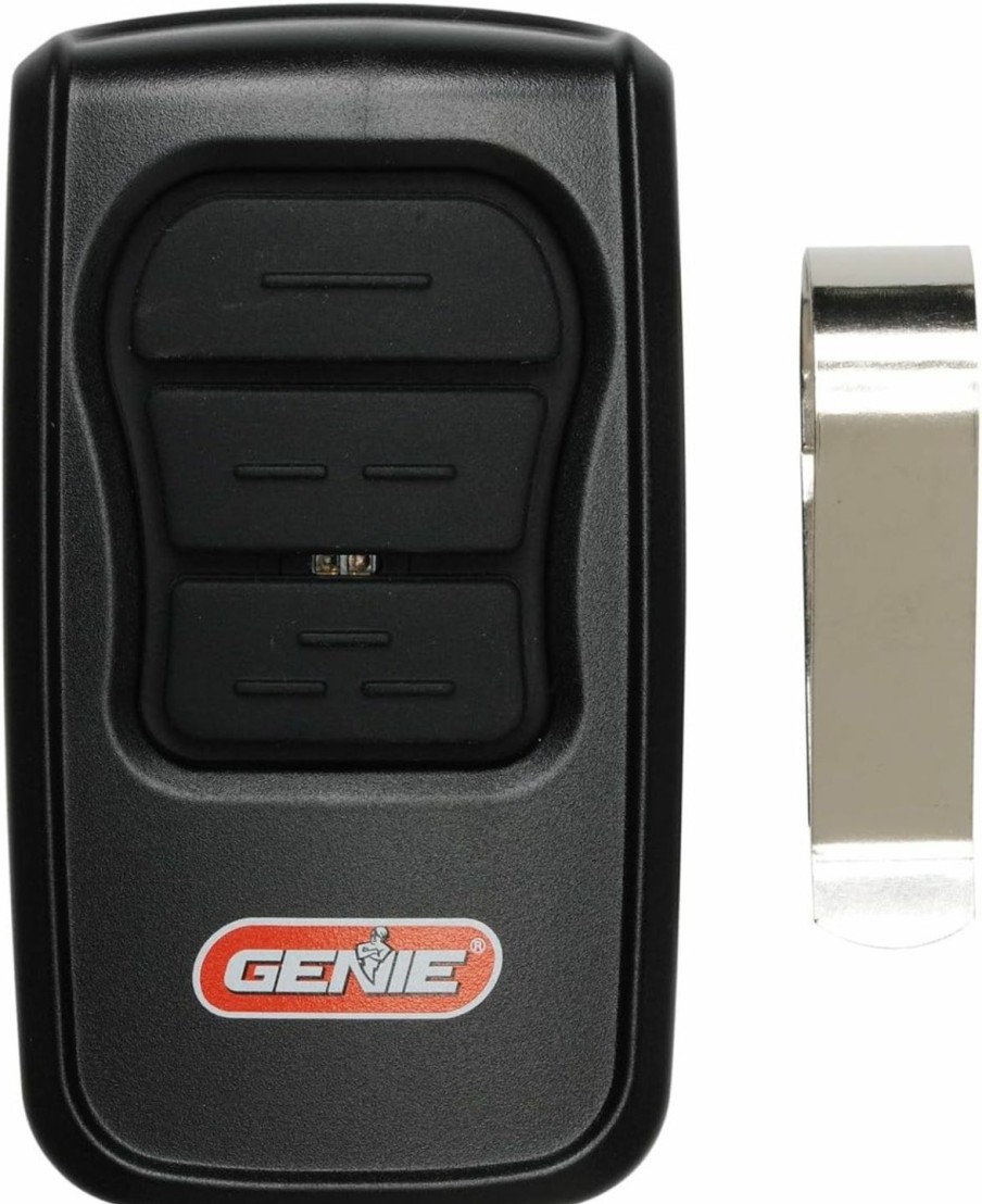 Home Improvement Genie | Geniemaster Authentic 3-Button Genie Garage Door Opener Remote - Works On Intellicode And 9/12 Dipswitch - Model Gm3T-R