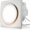 Home Improvement Zeyzer | Zeyzer Bathroom Exhaust Fan With Led Light Square Quiet Modern Ceiling Mount Ventilation Fan Combination For Shower/Restroom/Office, 110 Cfm 1.0 Sones 4 Inches Duct 110V, White