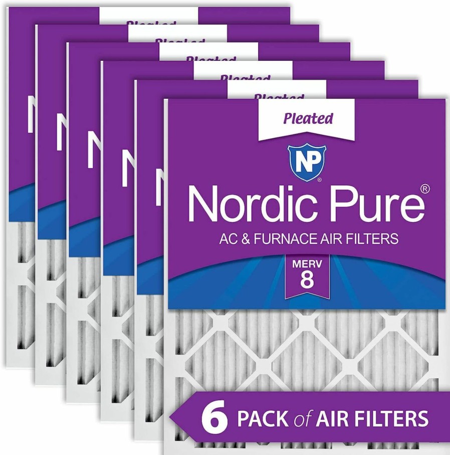 Home Improvement Nordic Pure | Nordic Pure 14X24X1 (13 3/4 X 23 3/4 X 3/4) Pleated Merv 8 Air Filters 6 Pack