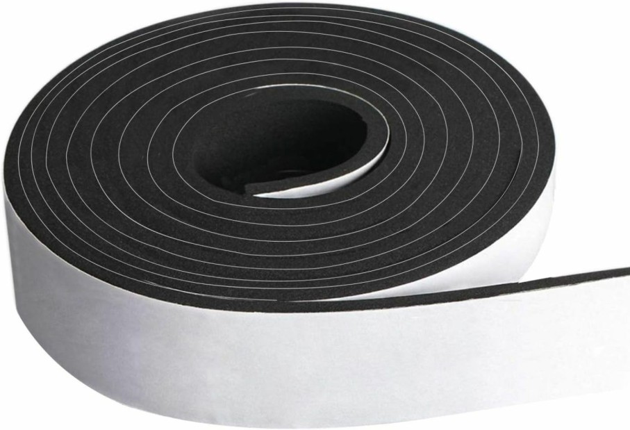 Home Improvement Dualplex | Neoprene Foam Strip Roll By Dualplex, 1\" Wide X 10' Long X 1/4\" Thick, Weather Seal High Density Stripping With Adhesive Backing Weather Strip Roll Insulation Foam Strips