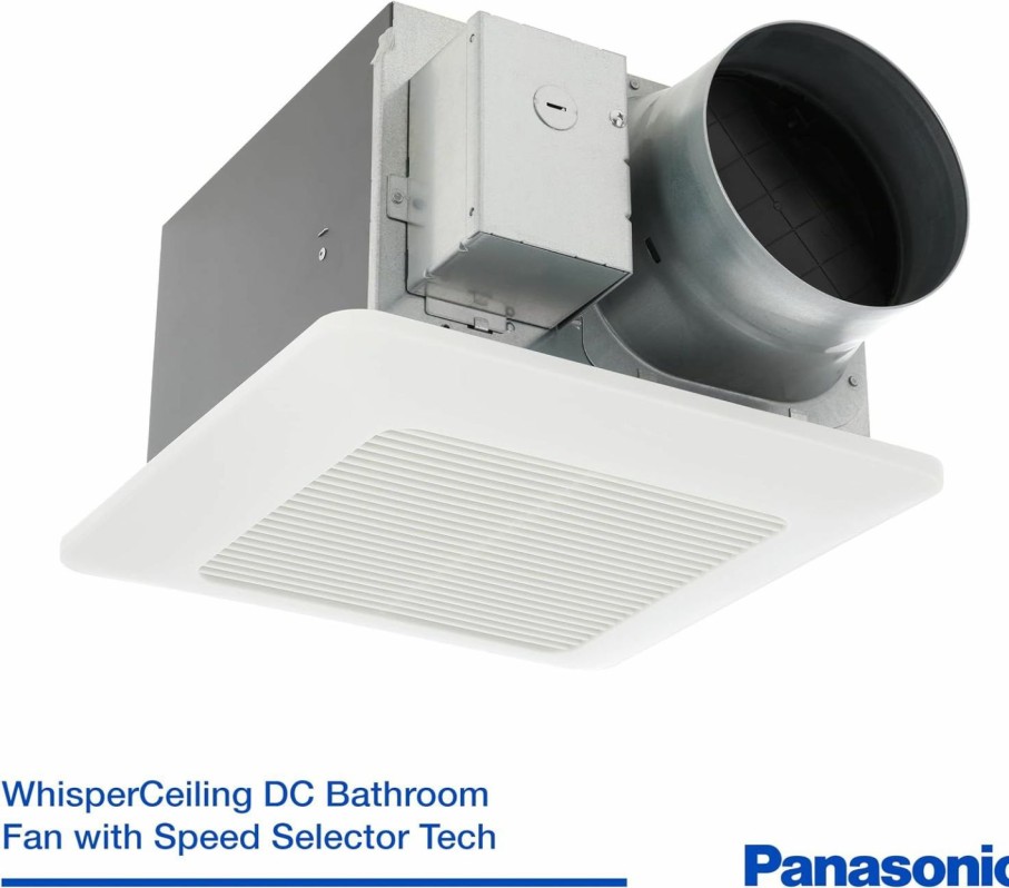 Home Improvement Panasonic | Panasonic Fv-1115Vq1 Whisperceiling Dc Ventilation Fan, 110-130-150 Cfm,With Smartflow And Pick-A-Flow Airflow Technology And Flex-Z Fast Installation Bracket,Quiet Energy Star Certified Energy-Saving