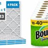 Home Improvement Aerostar | Aerostar 20X20X1 Merv 13 Pleated Air Filter, Ac Furnace Air Filter, 4 Pack (Actual Size: 19 3/4\" X 19 3/4\" X 3/4\")