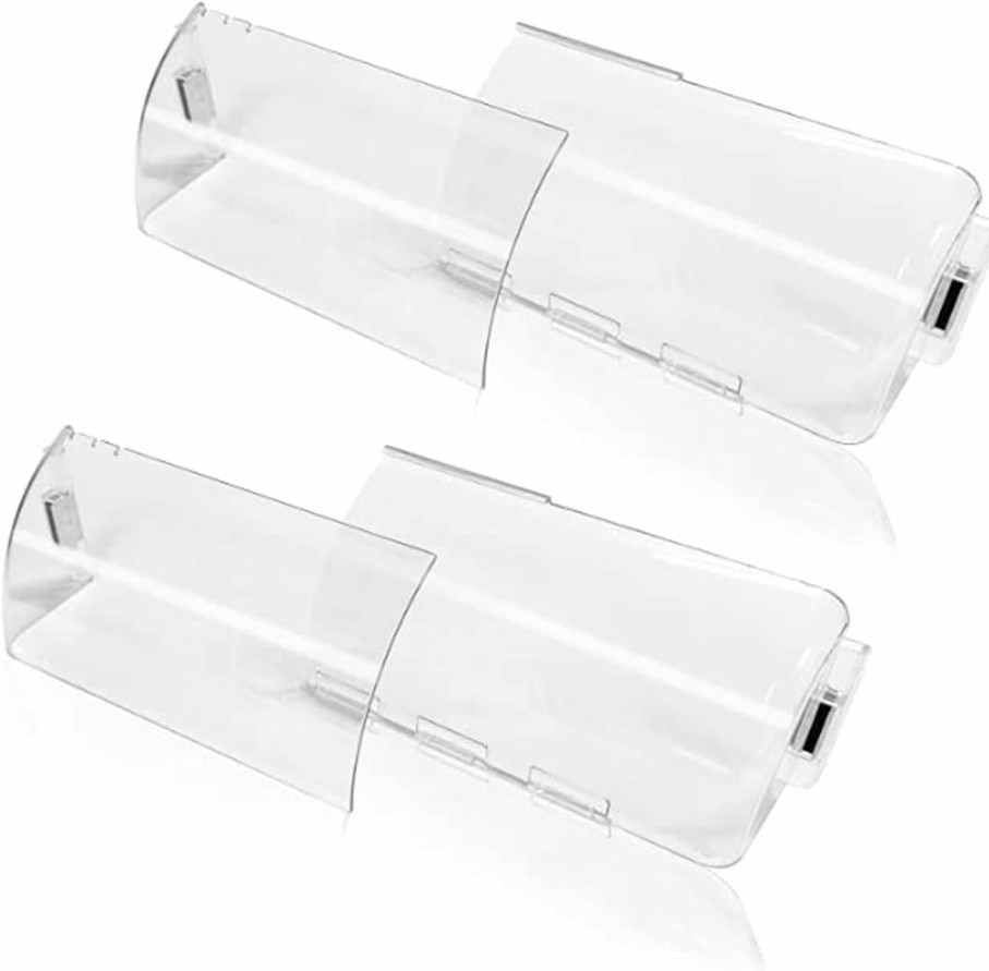 Home Improvement Tech Drive | Tech Drive Magnetic Heat And Air Deflector For Sidewall And Ceiling Registers And Vents, Adjustable From 10\" To 14\", Clear Plastic Air Flow Deflector, 2 Pack