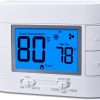 Home Improvement Mroinge | Non Programmable Thermostat For Home - Multi Stage 2H/2C, With Large Lcd Display Of Room Temperature And Humidity