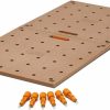 Home Improvement Bora | Bora Centipede Workbench Table Top For Bora Centipede Work Stand Saw Horses - 24\" X 48\" - Includes Wood Top With 20Mm Dog Holes + 6 Quick-Twist Lock Handles For Portable Work Bench, Ck22Tm Brown