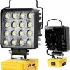 Home Improvement Akocire | Akocire Max 6000 Lm 38W 2 Modes Cordless Led Light Compatible With Dewalt 20V 60V Max Flex Battery, 2X2.1A Usb Led Work Light Wide Beam Flood Light With Upgraded Low Voltage Protection