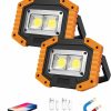 Home Improvement OTYTY | Led Work Light, Otyty Rechargeable Work Light Portable Flood Lights Magnetic Led Light For Outdoor Camping Hiking Emergency Car Repairing Job Site Lighting 2Pcs